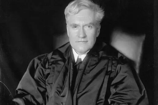 black and white photo of older white man