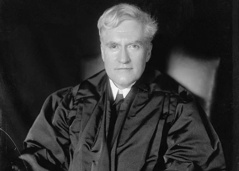 black and white photo of older white man