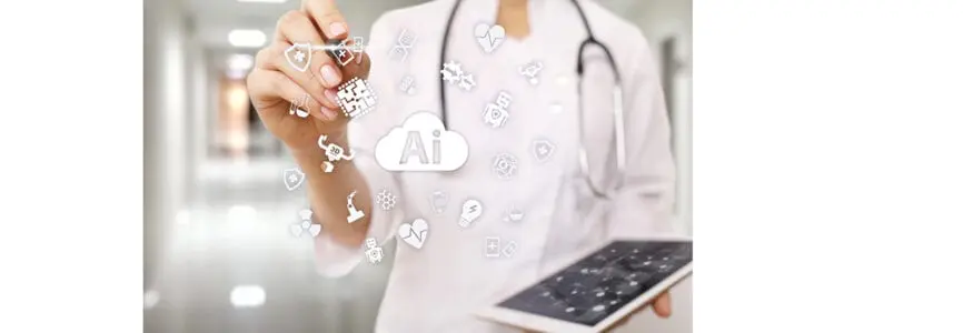 AI, artificial intelligence, in modern medical technology. IOT and automation.