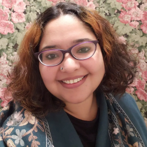 young hispanic woman smiling