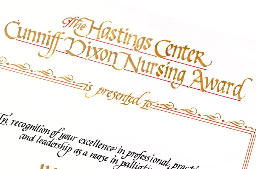 nursing award certificate