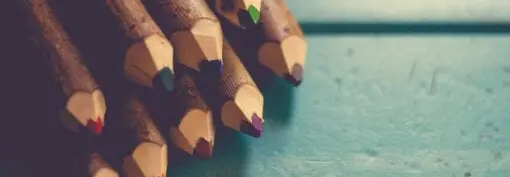 wooden colored pencils