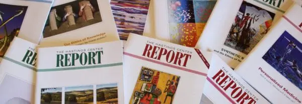 Hastings Center Report collected in a pile