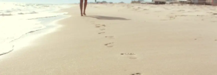 footprints in sand