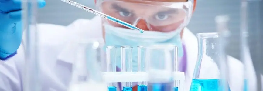 doctor with test tubes