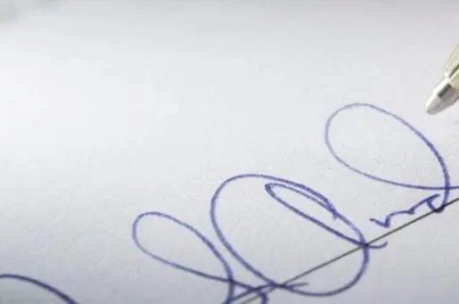signature on paper