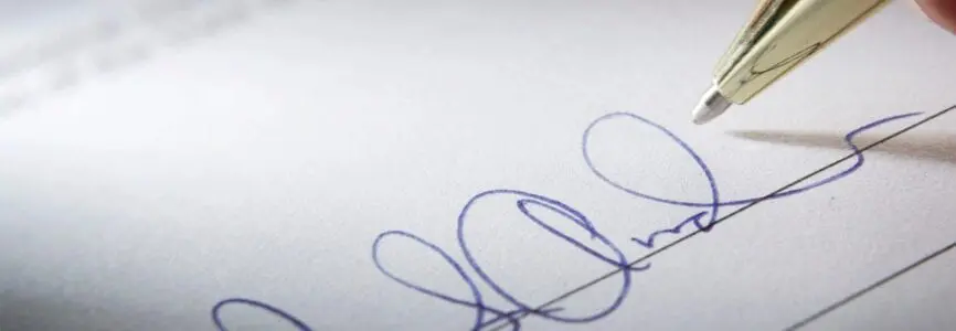 signature on paper