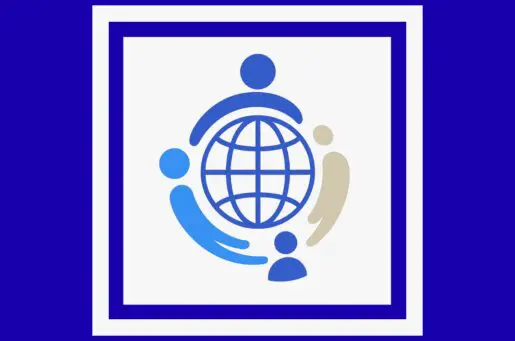 globe with people around it