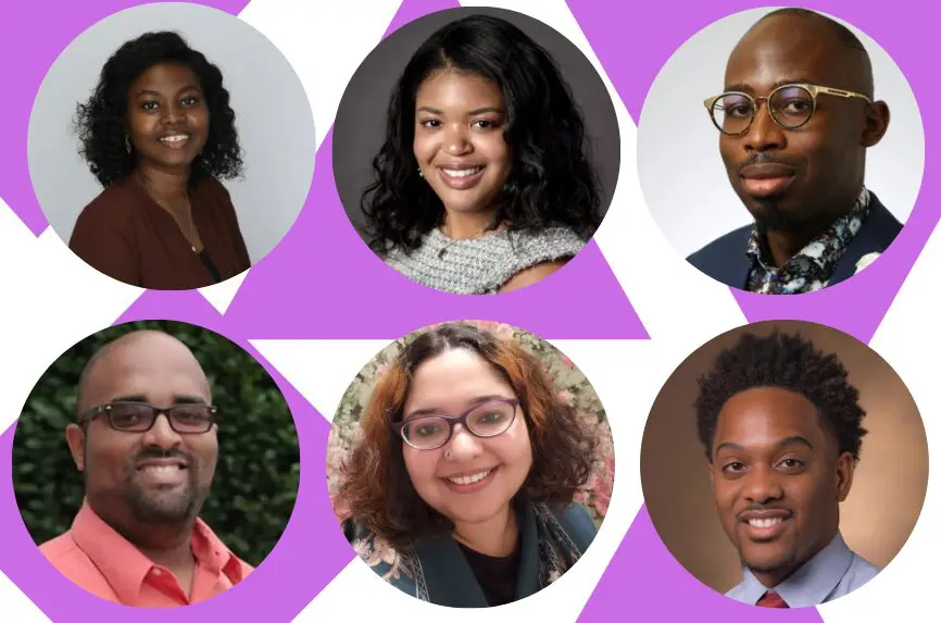 collage of photos of the young african american scholars
