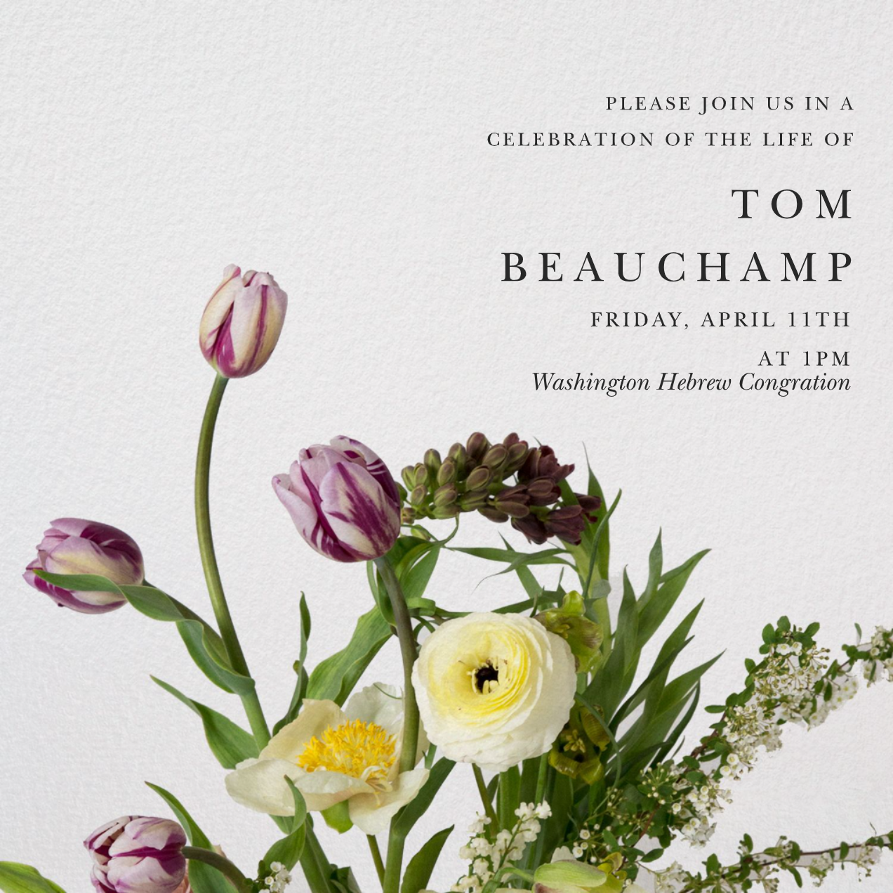 beauchamp decorative invitation
