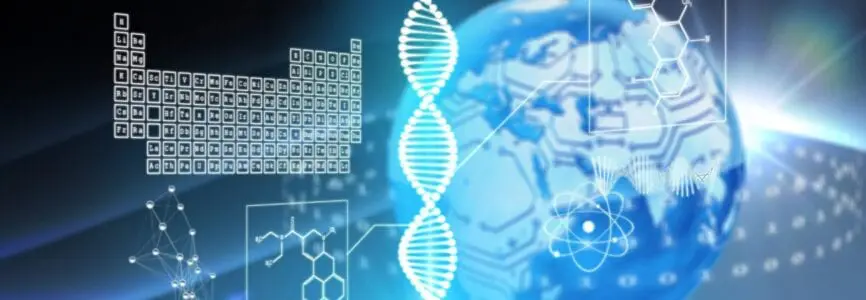 genetic DNA strand glowing blue, insurance