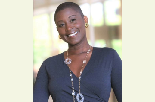 smiling african american woman with short hair