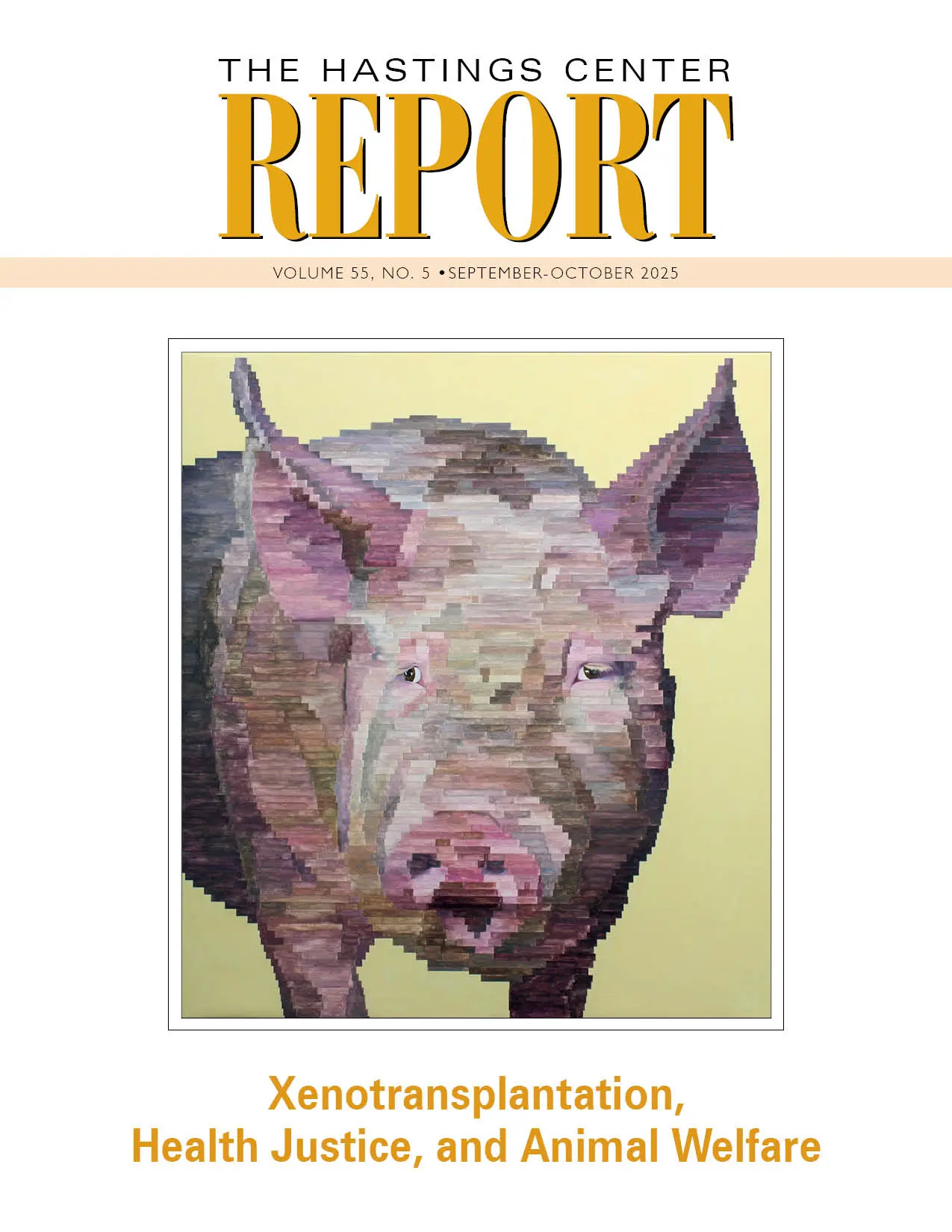 decorative cover of HCR, with abstract of a pig