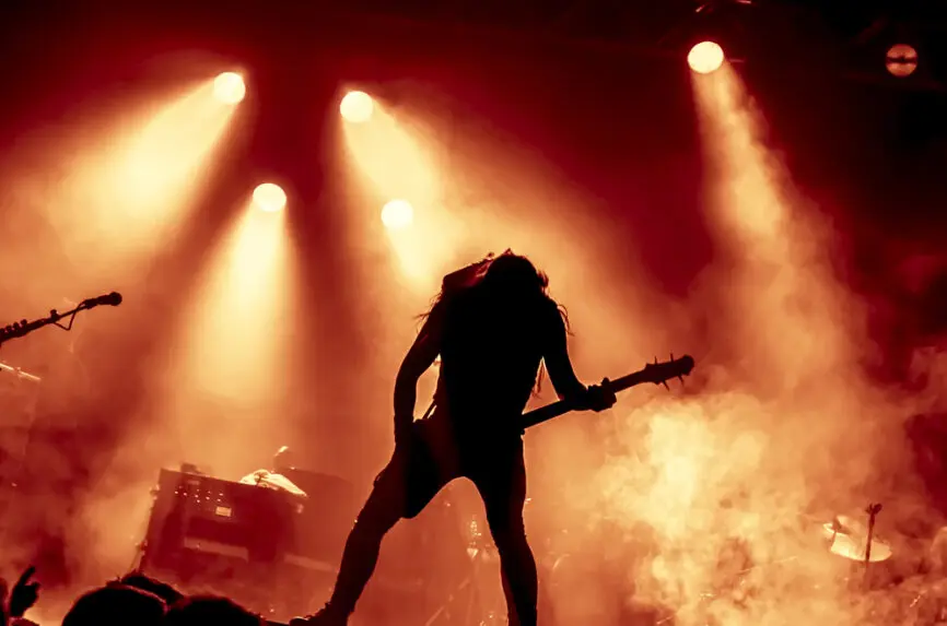 rock musician on stage