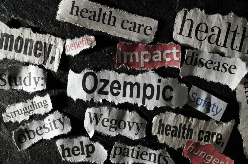 headline collage of obesity drug names