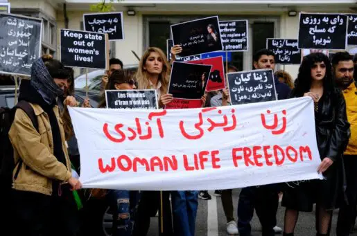 woman life freedom demonstrators in Iran