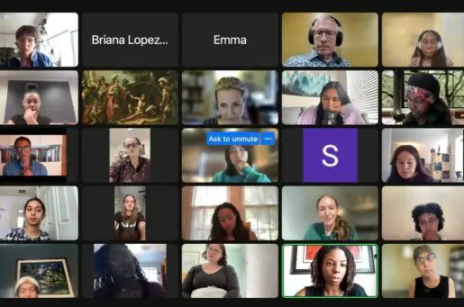 zoom snapshot of 25 participants