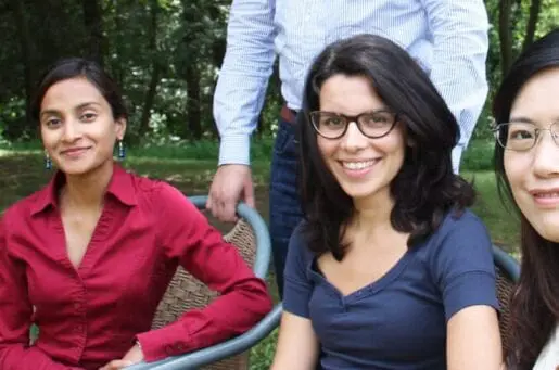 Visiting Scholars, three women sitting together