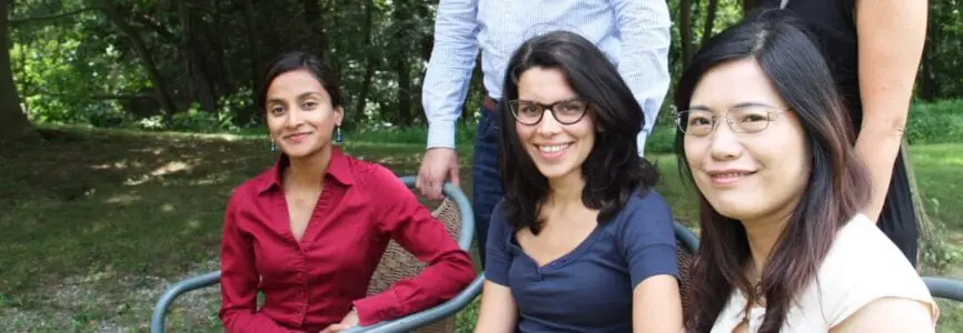 Visiting Scholars, three women sitting together