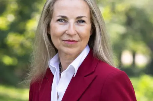 middle aged white woman with blond hair
