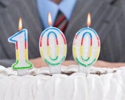 number candles of 100 on a cake