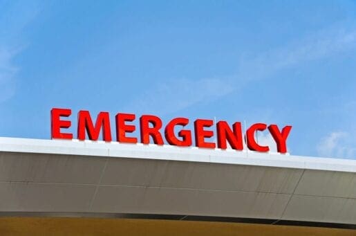 emergency room sign