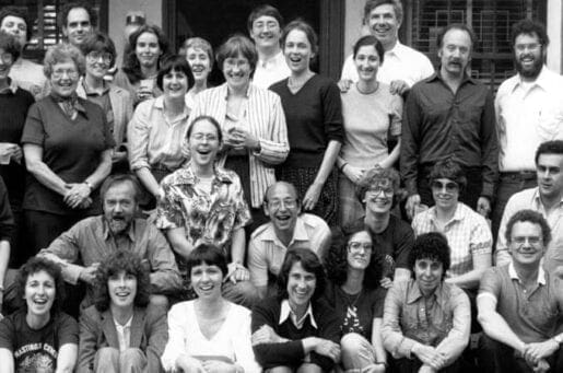 black and white picture of The Hastings Center staff