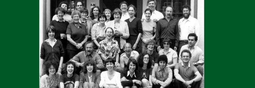 black and white picture of The Hastings Center staff