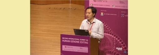 Chinese scientist speaking at international meeting