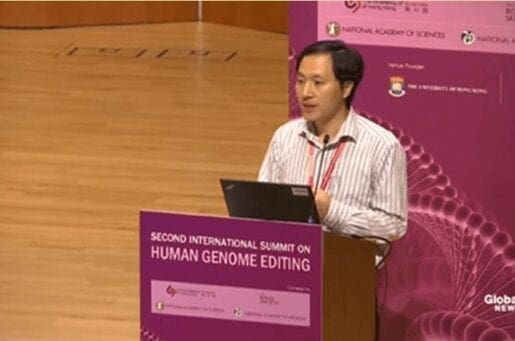 Chinese scientist speaking at international meeting