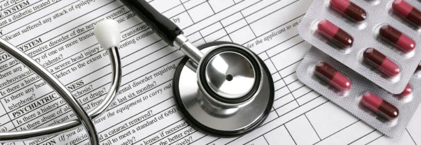 stethoscope on patient chart