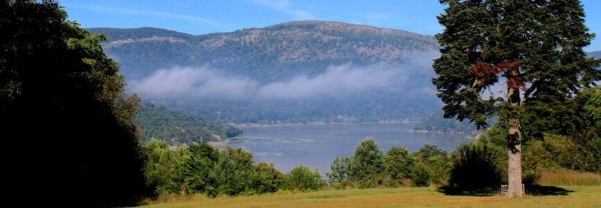 The Hastings Center Hudson Valley, misty mountain