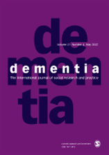 purple cover with white and black letters that spell out dementia