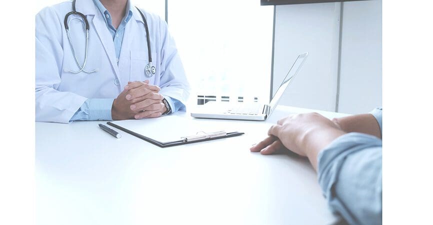 Doctor and patient are talking.