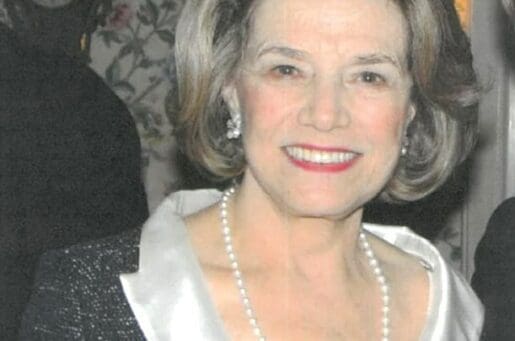 older white woman in pearls