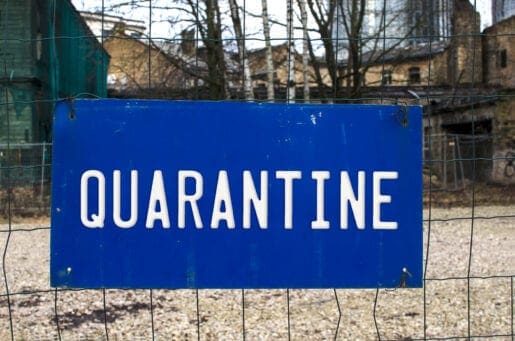 quarantine sign