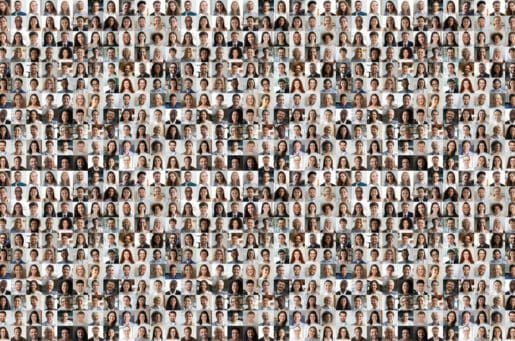 grid of many people