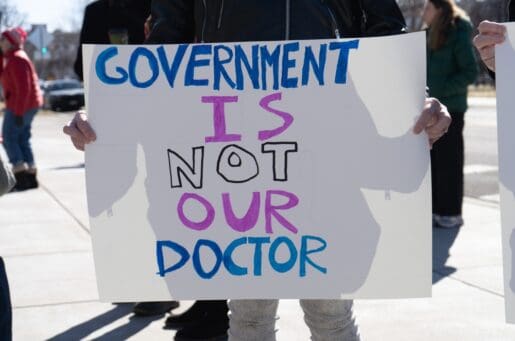 Government is Not Our Doctor sign