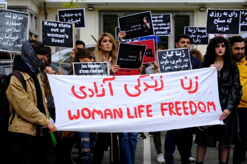 woman life freedom demonstrators in Iran